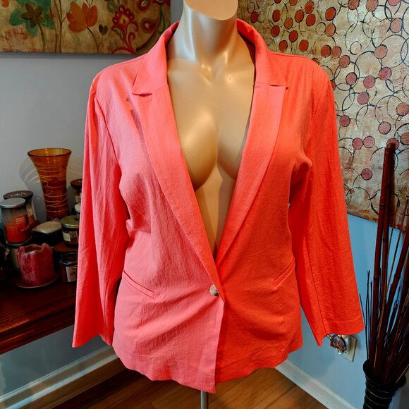 Maurices Jackets & Blazers - Maurices 4x - 28/30w Coral Blazer (NWT)